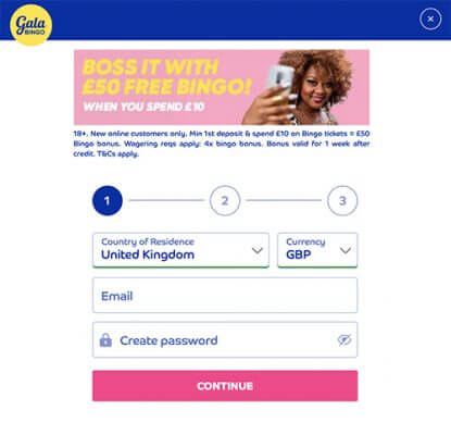 gala bingo codes for existing customers